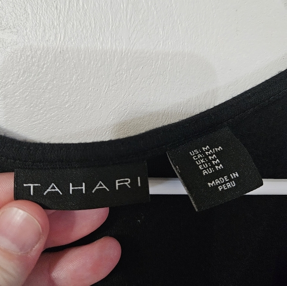 Tahari Casual Black Short Sleeve Tee! - Picture 2 of 5